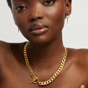LUCY WILLIAMS T-BAR CHUNKY CHAIN NECKLACE